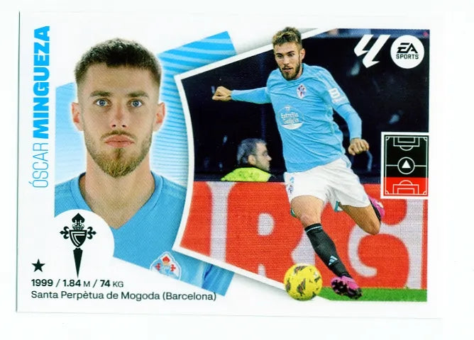 Liga Este-2024-25-Panini-Cromo Trading Card Fútbol- Mingueza-Celta-9-Básico