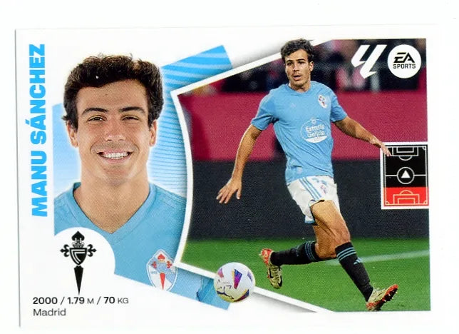 Liga Este-2024-25-Panini-Cromo Trading Card Fútbol- Manu Sánchez-Celta-10-Básico