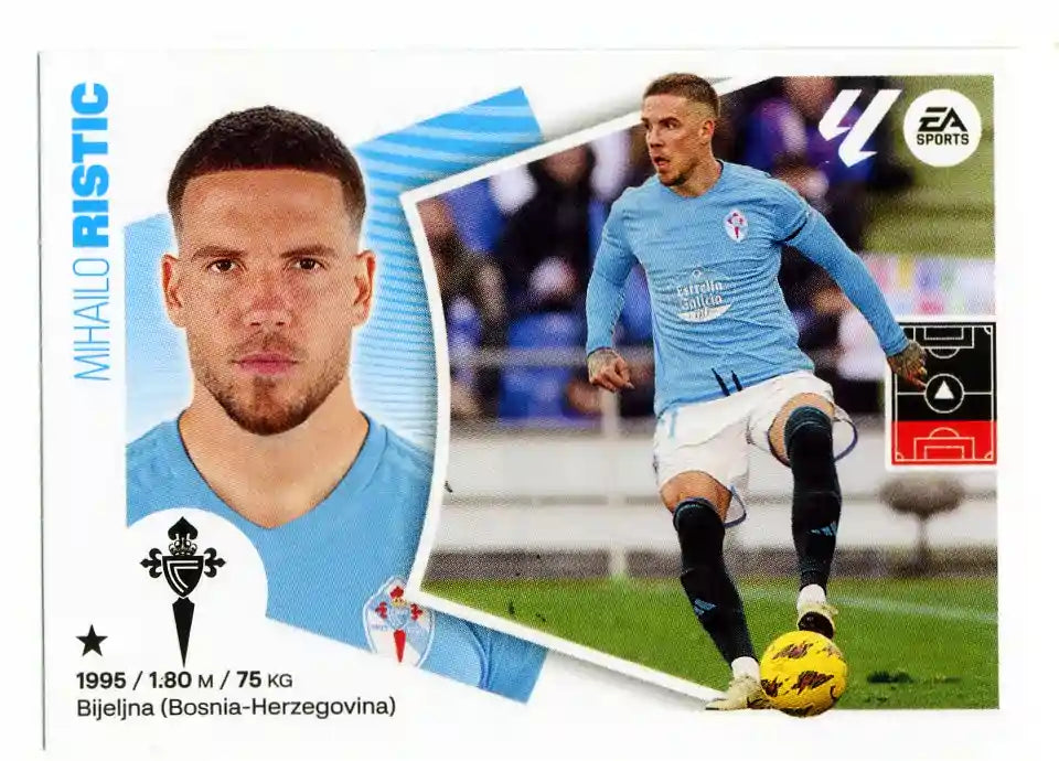 Liga Este-2024-25-Panini-Cromo Trading Card Fútbol- Ristic -Celta-10 Bis-Básico