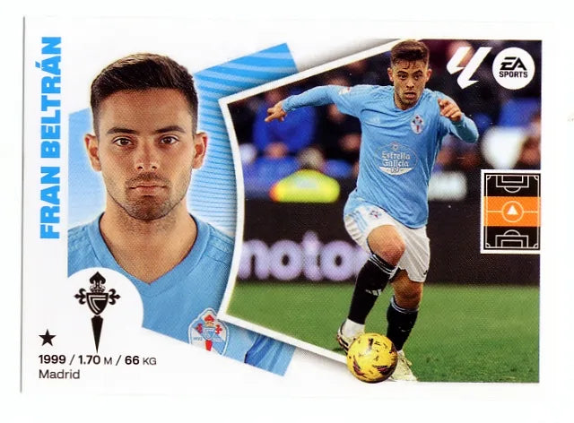 Liga Este-2024-25-Panini-Cromo Trading Card Fútbol- Fran Beltrán-Celta-14-Básico