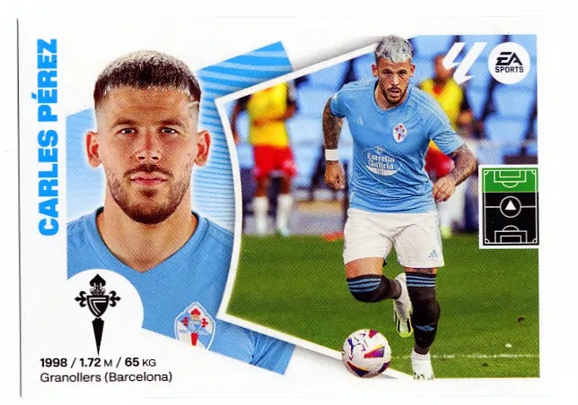 Liga Este-2024-25-Panini-Cromo Trading Card Fútbol- Carles Pérez-Celta-18-Básico