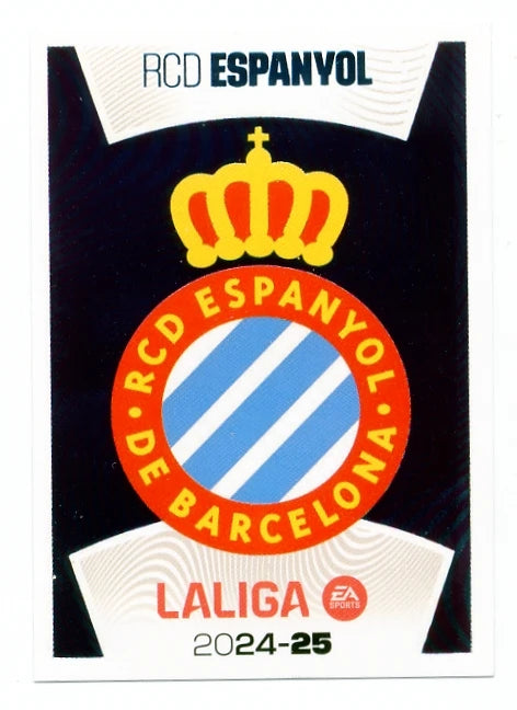 Liga Este-2024-25-Panini-Cromo Trading Card Fútbol- Escudo-Espanyol-1-Básico