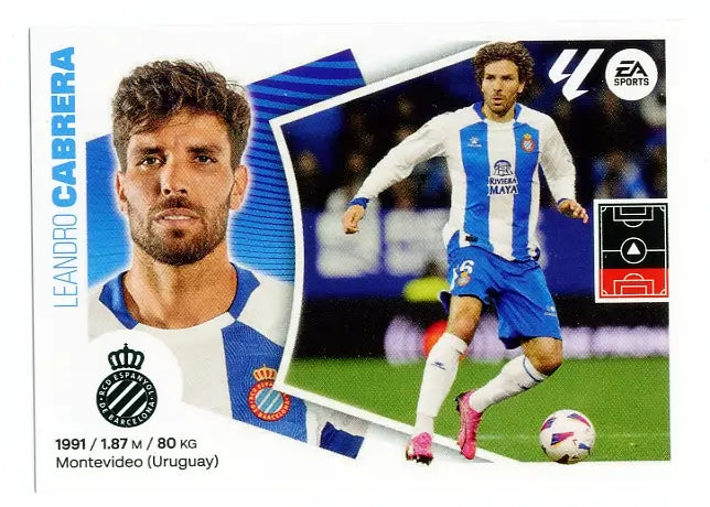Liga Este-2024-25-Panini-Cromo Trading Card Fútbol- Cabrera-Espanyol-8-Básico