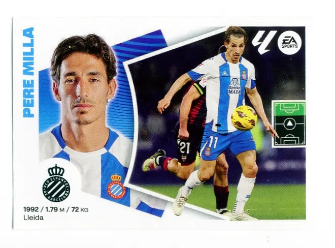 Liga Este-2024-25-Panini-Cromo Trading Card Fútbol- Pere Milla-Espanyol-18-Básico
