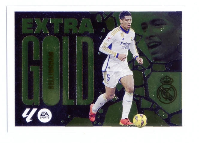 Liga Este-2024-25-Panini-Cromo Trading Card Fútbol- Bellingham - Real Madrid -1-Extra Gold