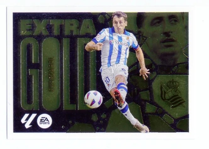Liga Este-2024-25-Panini-Cromo Trading Card Fútbol- Oyarzabal - Real Sociedad-7-Extra Gold