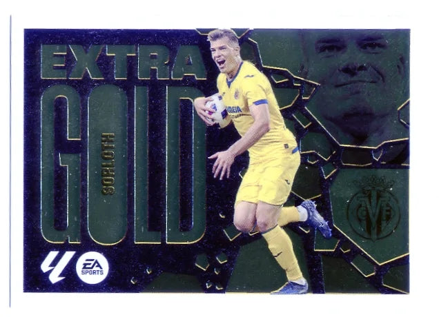 Liga Este-2024-25-Panini-Cromo Trading Card Fútbol- Sorloth - Villarreal-9-Extra Gold
