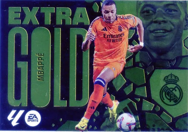 Liga Este-2024-25-Panini-Cromo Trading Card Fútbol- Mbappé - Real Madrid -11-Extra Gold