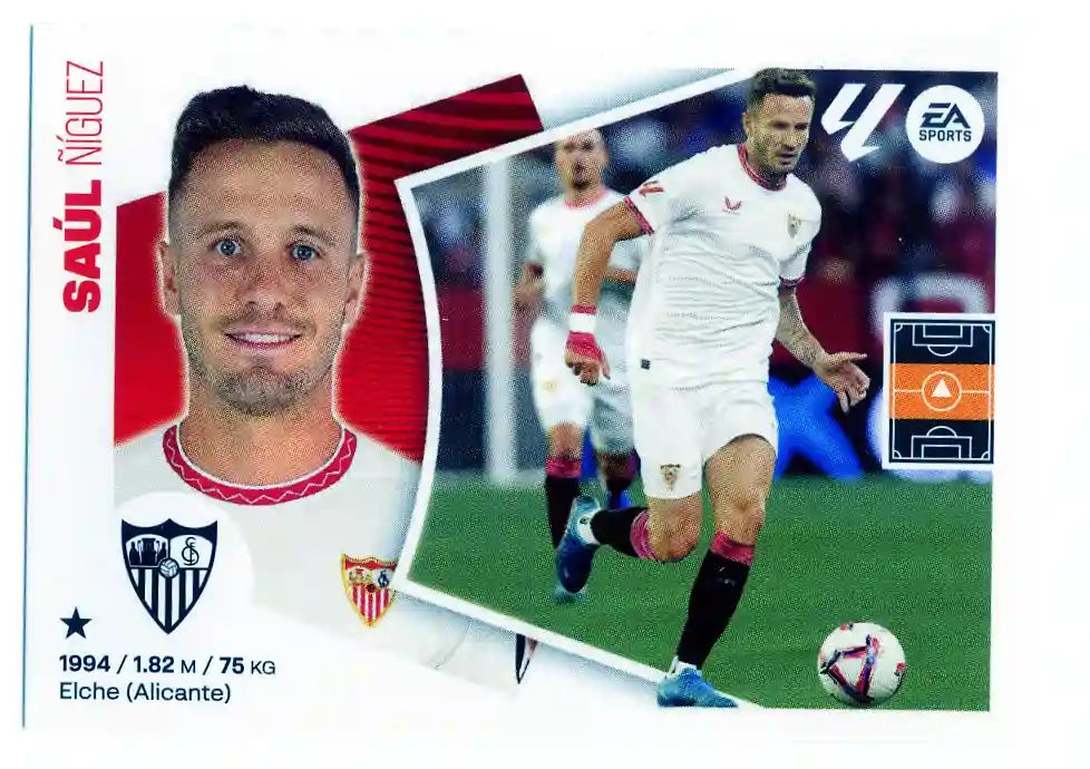 Liga Este-2024-25-Panini-Cromo Trading Card Fútbol- Saúl - Sevilla-8-Últimos Fichajes