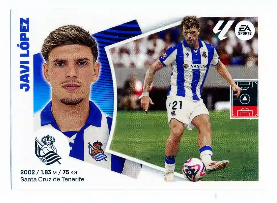 Liga Este-2024-25-Panini-Cromo Trading Card Fútbol- Javi López - Real Sociedad-9-Últimos Fichajes