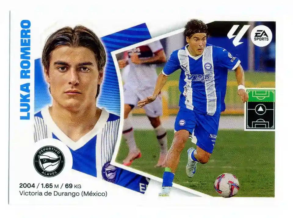 Liga Este-2024-25-Panini-Cromo Trading Card Fútbol- Luka Romero -Alavés-12-Últimos Fichajes