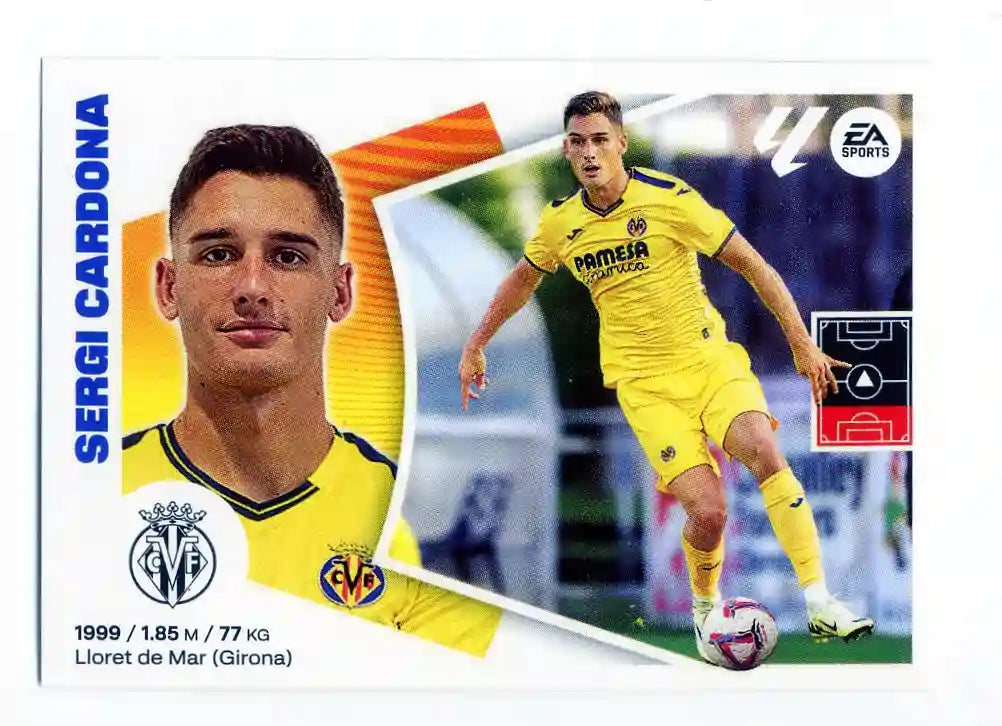 Liga Este-2024-25-Panini-Cromo Trading Card Fútbol- Sergi Cardona - Villarreal-13-Últimos Fichajes