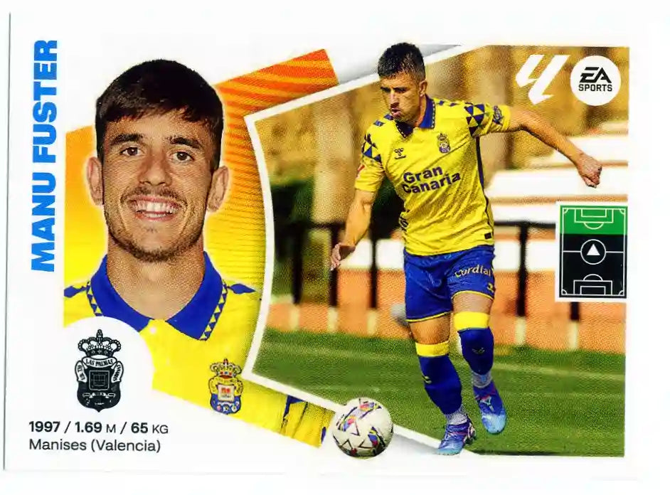 Liga Este-2024-25-Panini-Cromo Trading Card Fútbol- Manu Fuster -Las Palmas-15-Últimos Fichajes