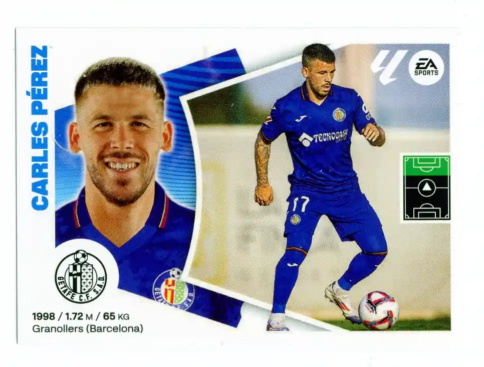 Liga Este-2024-25-Panini-Cromo Trading Card Fútbol- Carles Pérez - Getafe-16-Últimos Fichajes