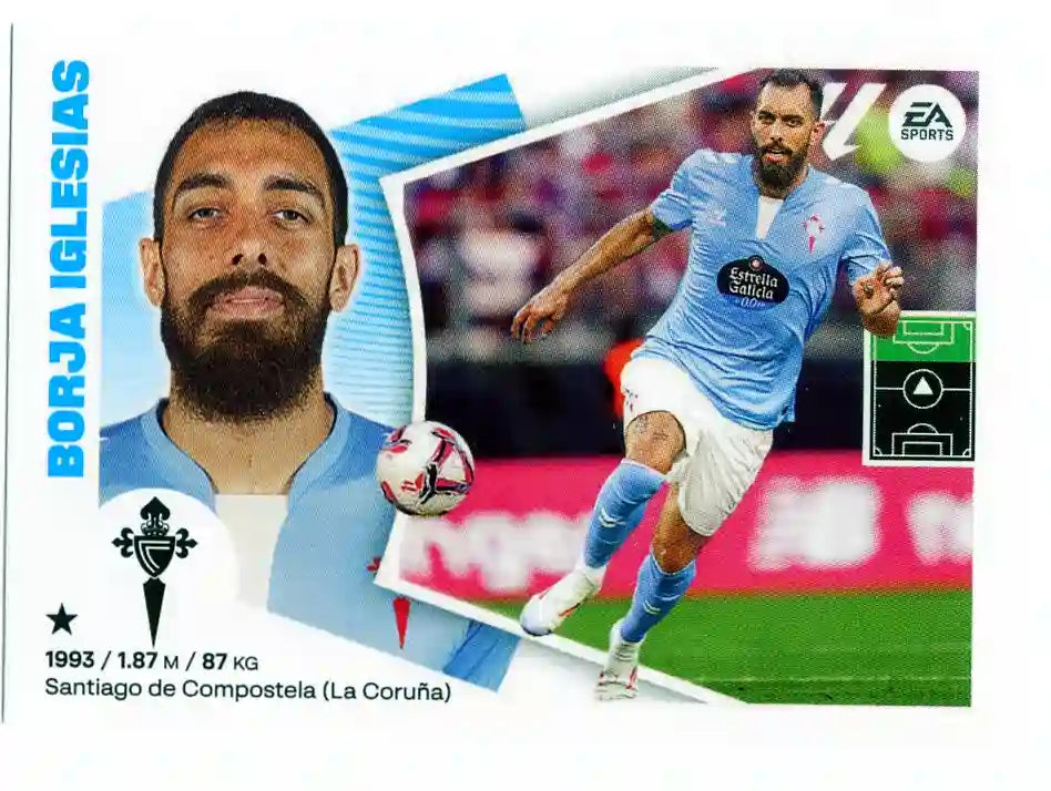 Liga Este-2024-25-Panini-Cromo Trading Card Fútbol- Borja Iglesias -Celta-17-Últimos Fichajes