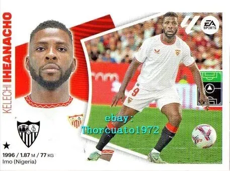 Liga Este-2024-25-Panini-Cromo Trading Card Fútbol- Iheanacho - Sevilla-22-Últimos Fichajes