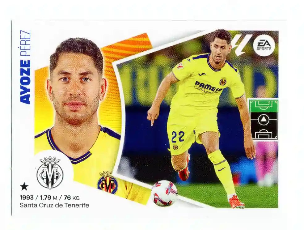 Liga Este-2024-25-Panini-Cromo Trading Card Fútbol- Ayoze - Villarreal-28-Últimos Fichajes