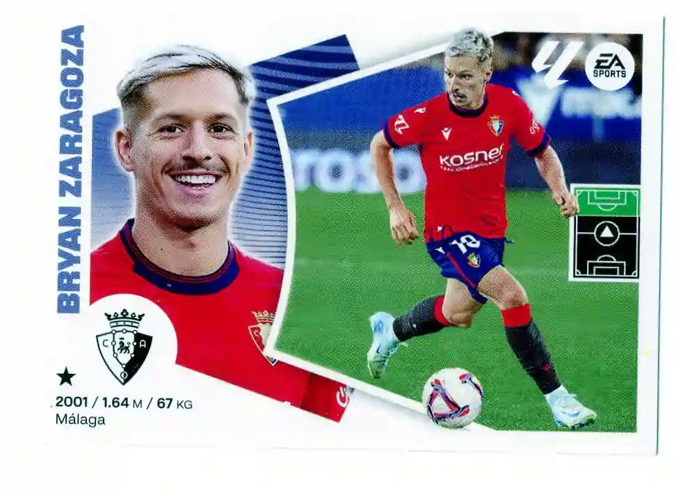 Liga Este-2024-25-Panini-Cromo Trading Card Fútbol- Bryan Zaragoza -Osasuna-32-Últimos Fichajes