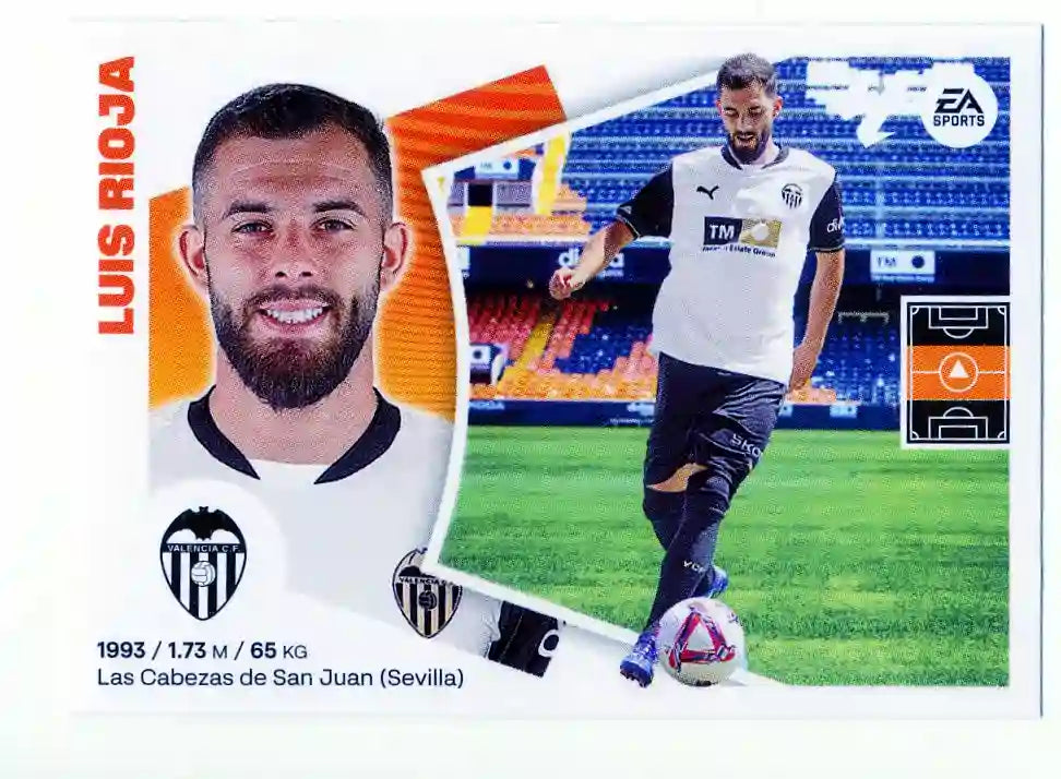 Liga Este-2024-25-Panini-Cromo Trading Card Fútbol- Luis Rioja - Valencia-38-Últimos Fichajes
