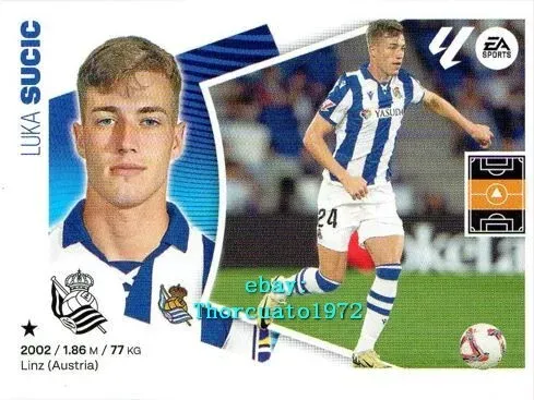 Liga Este-2024-25-Panini-Cromo Trading Card Fútbol- Sucic - Real Sociedad-40-Últimos Fichajes
