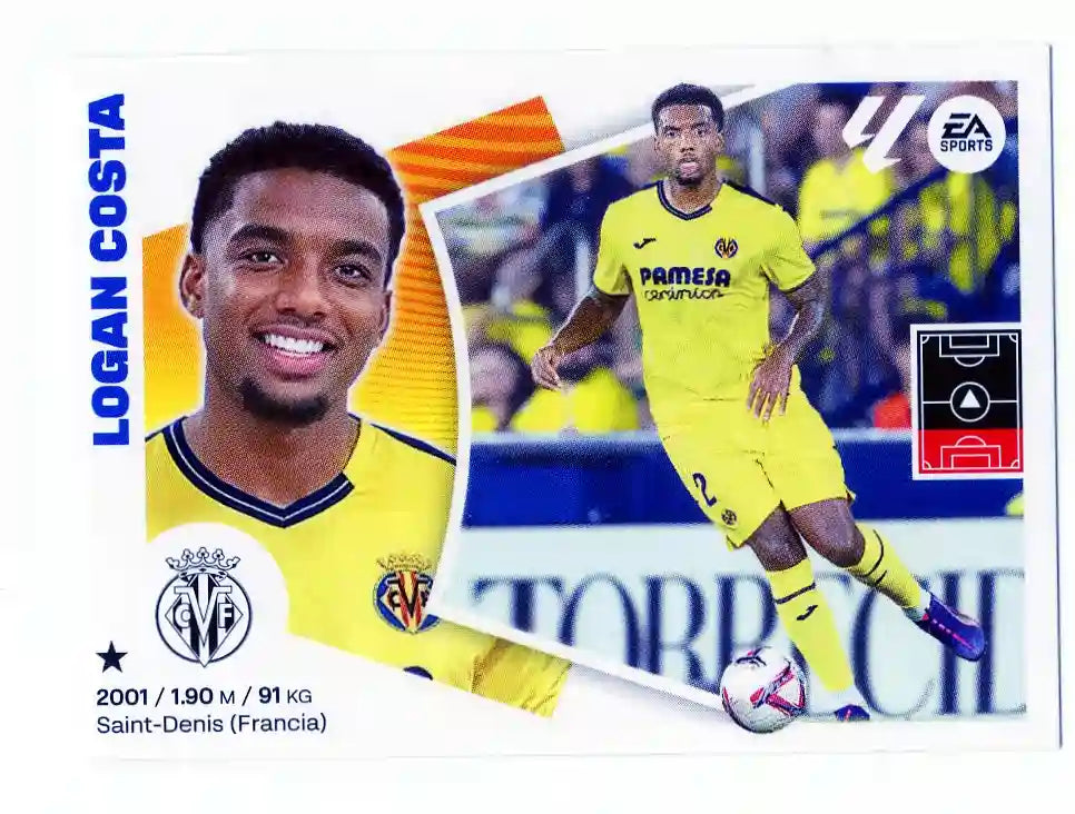 Liga Este-2024-25-Panini-Cromo Trading Card Fútbol- Logan Costa - Villarreal-41-Últimos Fichajes