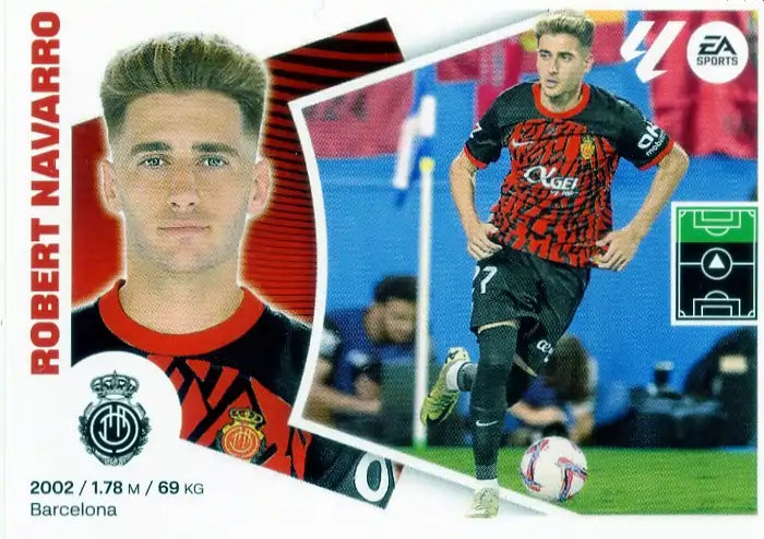 Liga Este-2024-25-Panini-Cromo Trading Card Fútbol- Robert Navarro -Mallorca-45-Últimos Fichajes