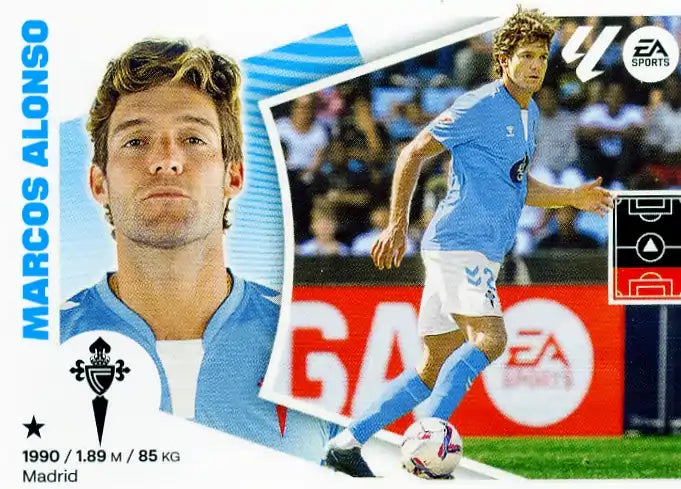 Liga Este-2024-25-Panini-Cromo Trading Card Fútbol- Marcos Alonso -Celta-51-Últimos Fichajes