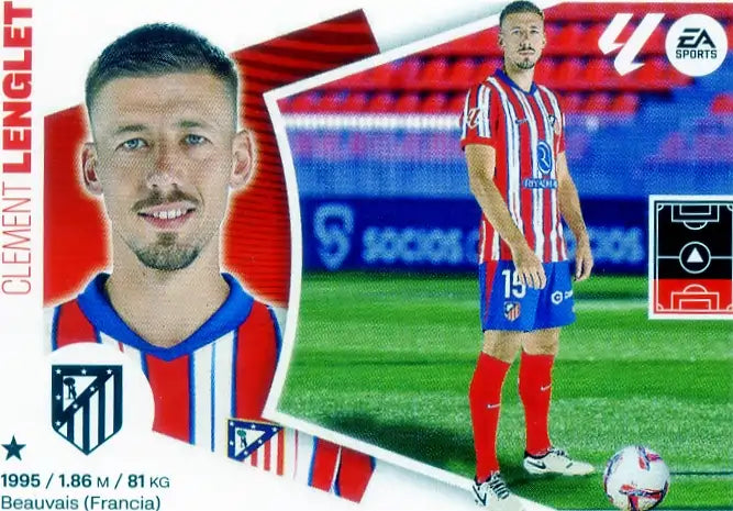 Liga Este-2024-25-Panini-Cromo Trading Card Fútbol- Lenglet - Atl. de Madrid-56-Últimos Fichajes