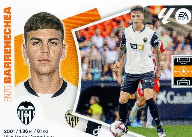 Liga Este-2024-25-Panini-Cromo Trading Card Fútbol- Barrenechea - Valencia-59-Últimos Fichajes