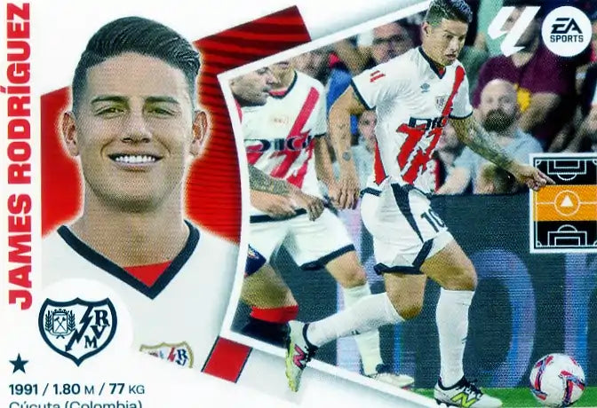 Liga Este-2024-25-Panini-Cromo Trading Card Fútbol- James Rodríguez - Rayo Vallecano-64-Últimos Fichajes