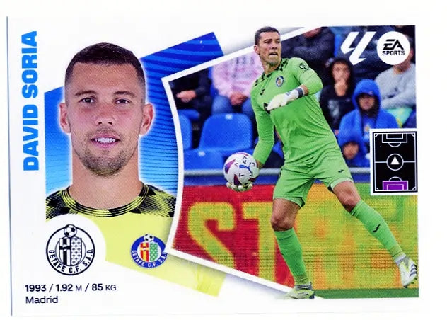 Liga Este-2024-25-Panini-Cromo Trading Card Fútbol- David Soria- Getafe-3-Básico