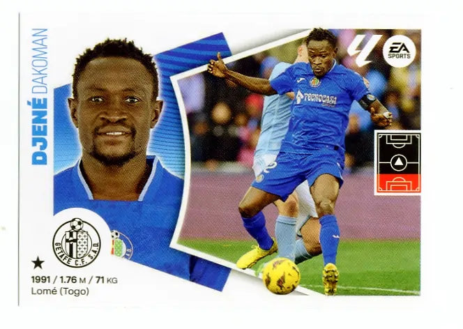 Liga Este-2024-25-Panini-Cromo Trading Card Fútbol- Djené- Getafe-7-Básico