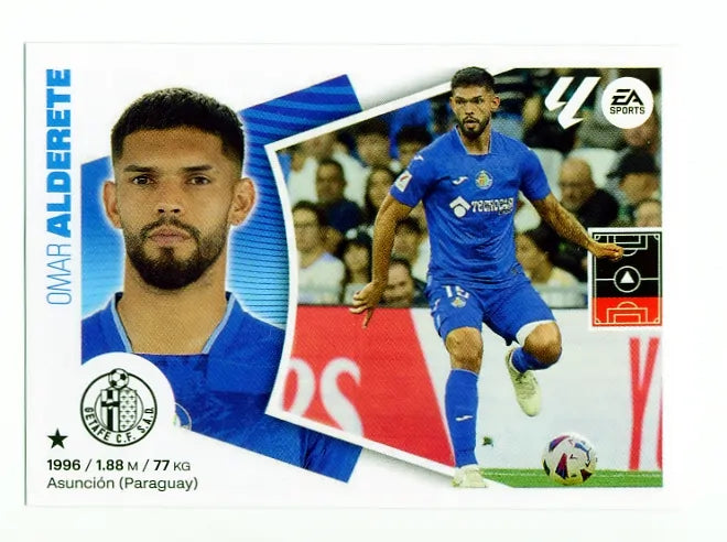 Liga Este-2024-25-Panini-Cromo Trading Card Fútbol- Alderete- Getafe-9-Básico