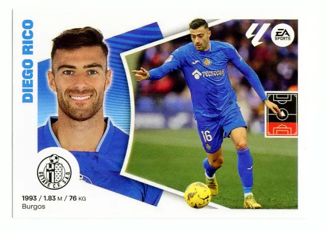 Liga Este-2024-25-Panini-Cromo Trading Card Fútbol- Diego Rico- Getafe-11-Básico