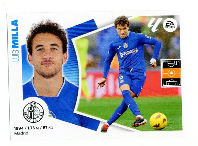 Liga Este-2024-25-Panini-Cromo Trading Card Fútbol- Milla- Getafe-15-Básico