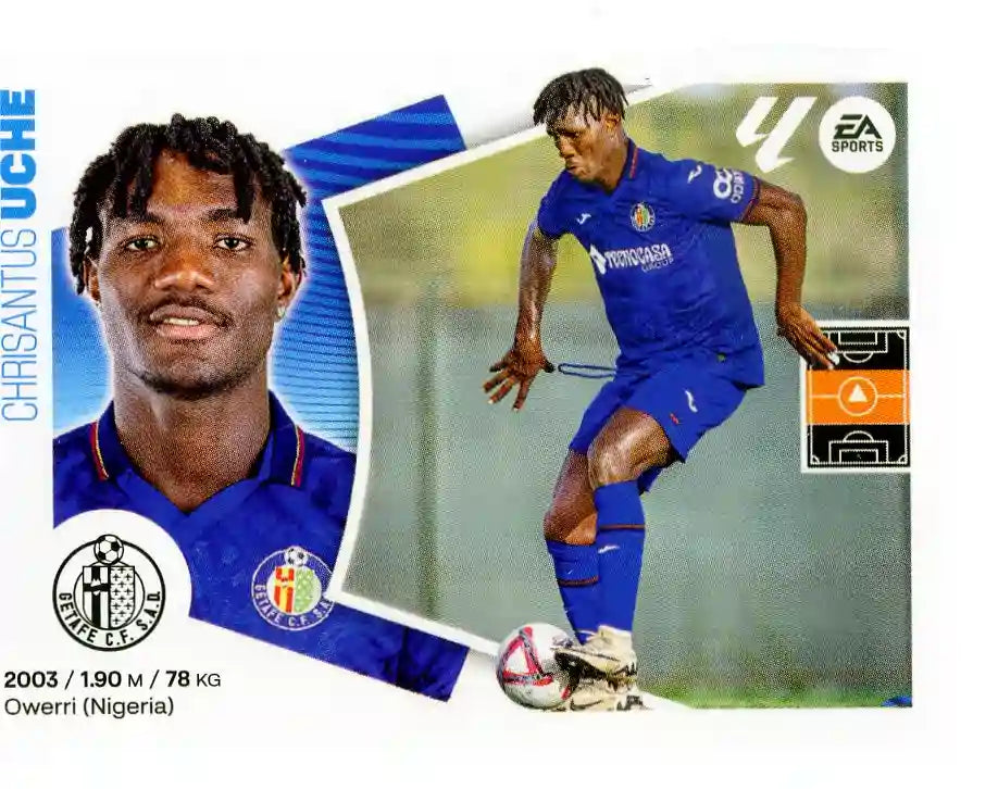 Liga Este-2024-25-Panini-Cromo Trading Card Fútbol- Uche- Getafe-16-Básico