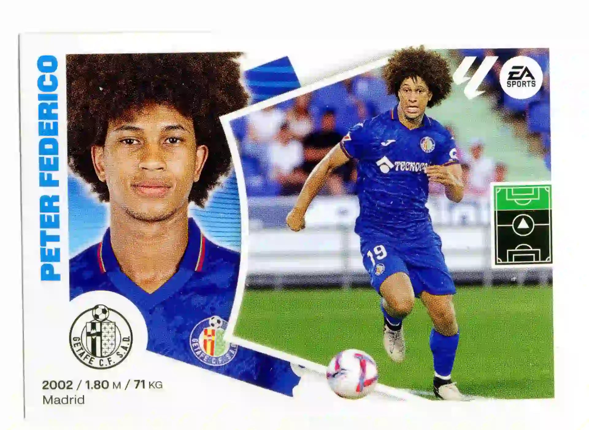 Liga Este-2024-25-Panini-Cromo Trading Card Fútbol- Peter Federico- Getafe-19-Básico