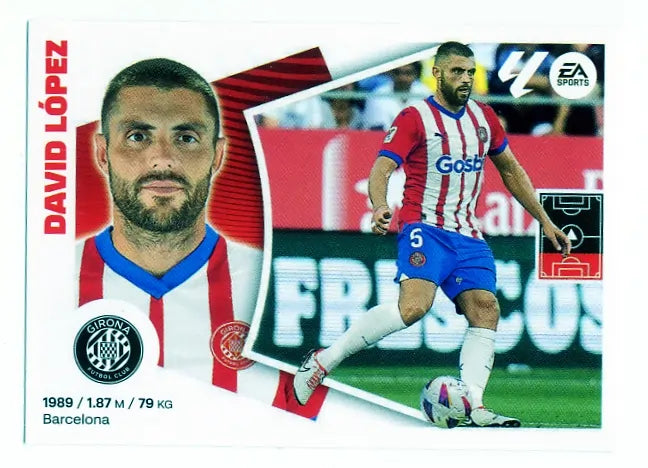 Liga Este-2024-25-Panini-Cromo Trading Card Fútbol- David López- Girona-9-Básico