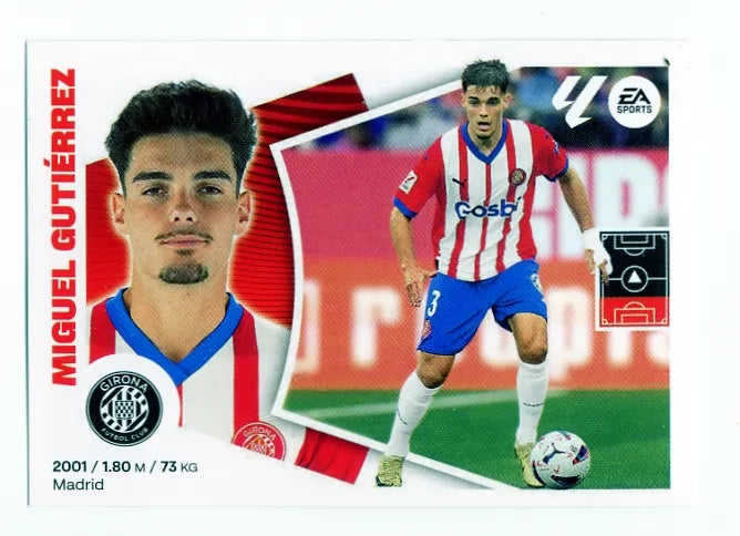 Liga Este-2024-25-Panini-Cromo Trading Card Fútbol- Miguel Gutiérrez- Girona-10-Básico