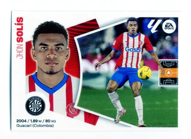 Liga Este-2024-25-Panini-Cromo Trading Card Fútbol- Solís- Girona-13-Básico