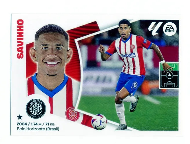 Liga Este-2024-25-Panini-Cromo Trading Card Fútbol- Savinho- Girona-18-Básico