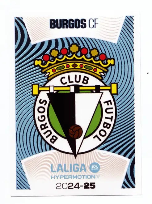 Liga Este-2024-25-Panini-Cromo Trading Card Fútbol- Burgos CF- Burgos-3-LALIGA Hypermotion