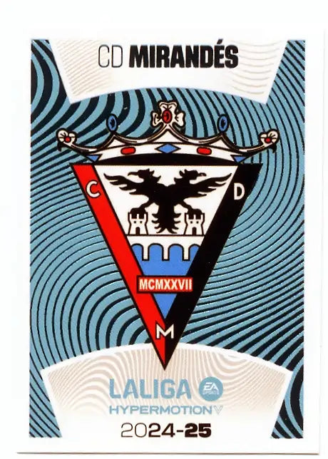 Liga Este-2024-25-Panini-Cromo Trading Card Fútbol- CD Mirandés-Mirandés-17-LALIGA Hypermotion