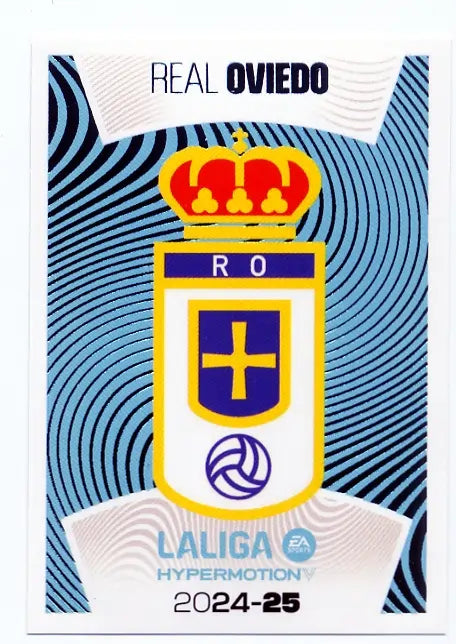 Liga Este-2024-25-Panini-Cromo Trading Card Fútbol- Real Oviedo- Oviedo-18-LALIGA Hypermotion