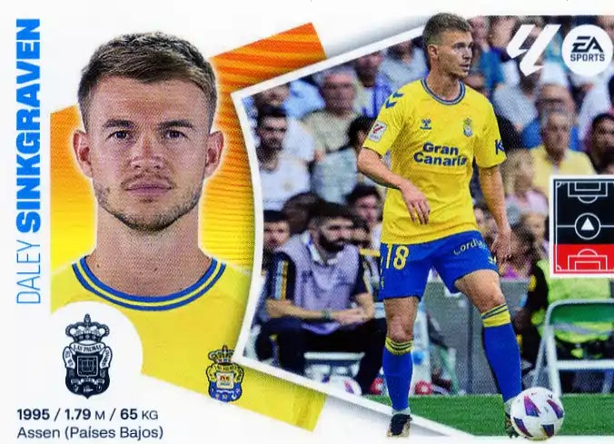 Liga Este-2024-25-Panini-Cromo Trading Card Fútbol- Sinkgraven -Las Palmas-7 Bis-Básico