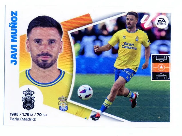 Liga Este-2024-25-Panini-Cromo Trading Card Fútbol- Javi Muñoz-Las Palmas-12-Básico