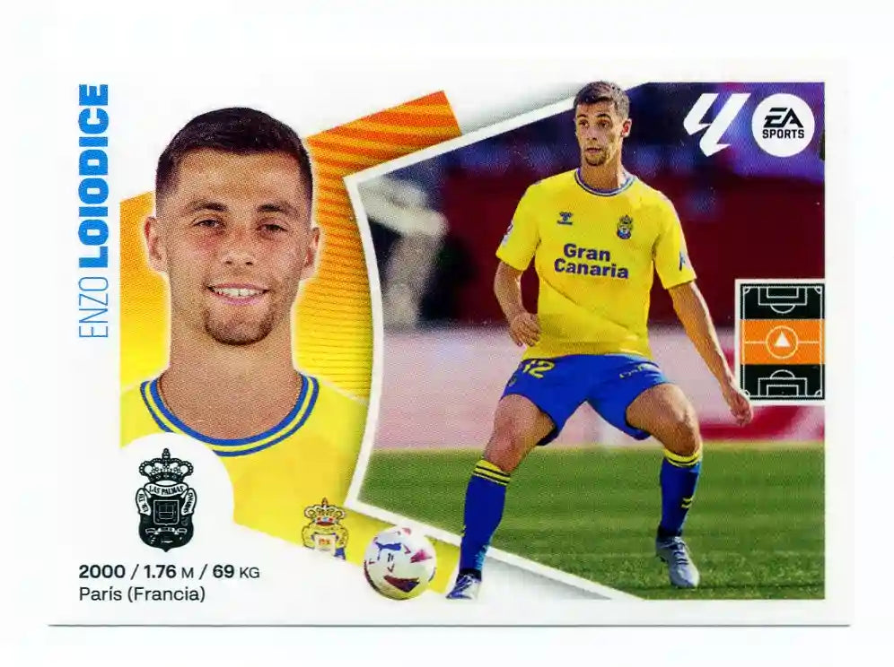 Liga Este-2024-25-Panini-Cromo Trading Card Fútbol- Loiodice-Las Palmas-13-Básico