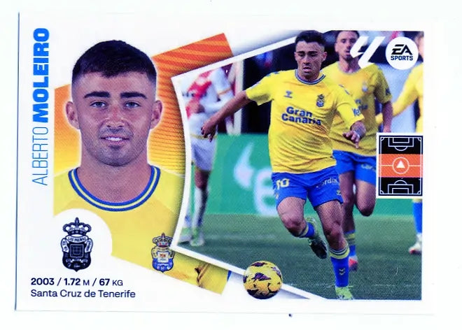 Liga Este-2024-25-Panini-Cromo Trading Card Fútbol- Moleiro-Las Palmas-16-Básico