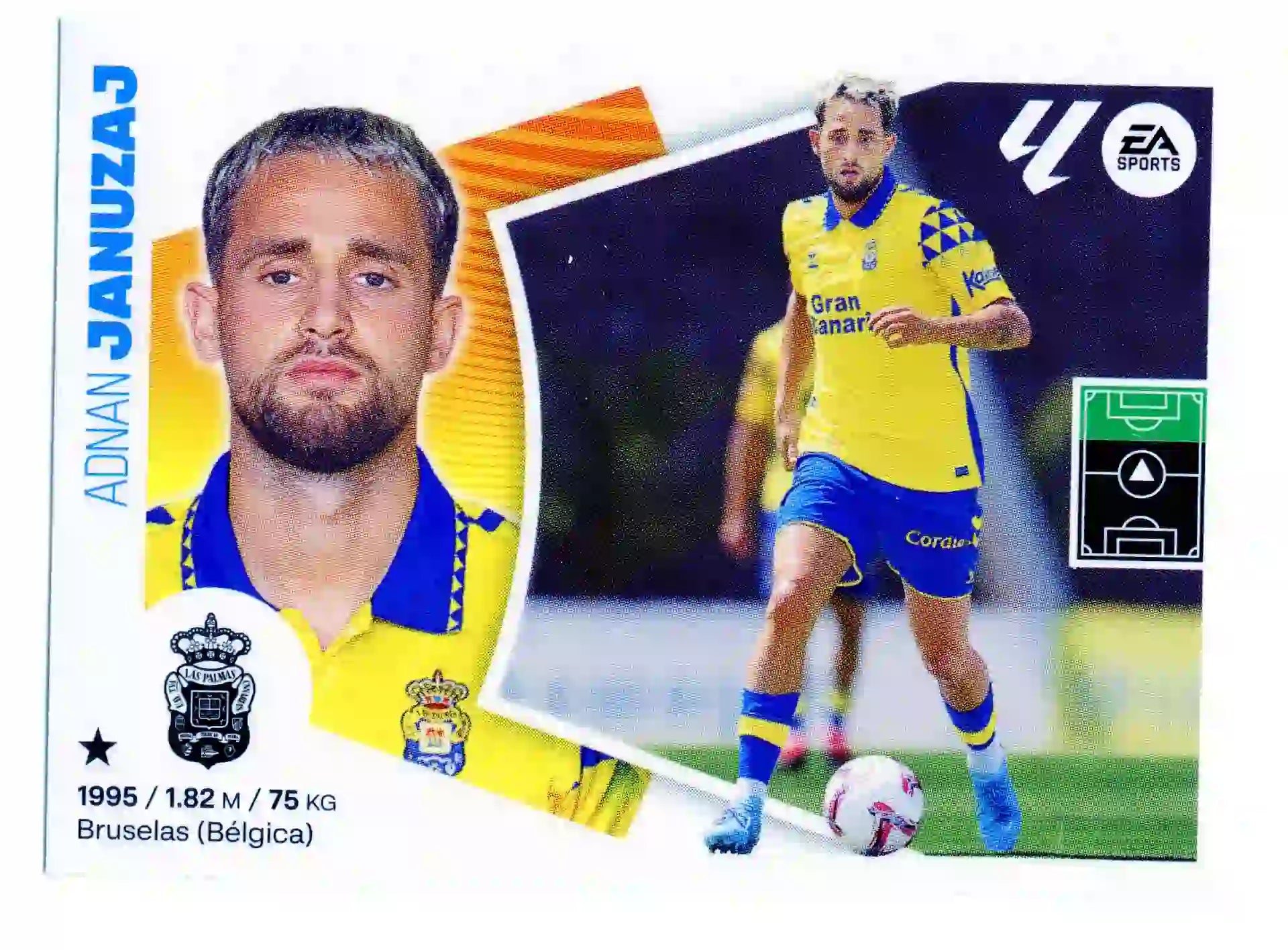 Liga Este-2024-25-Panini-Cromo Trading Card Fútbol- Januzaj -Las Palmas-19 Bis-Básico