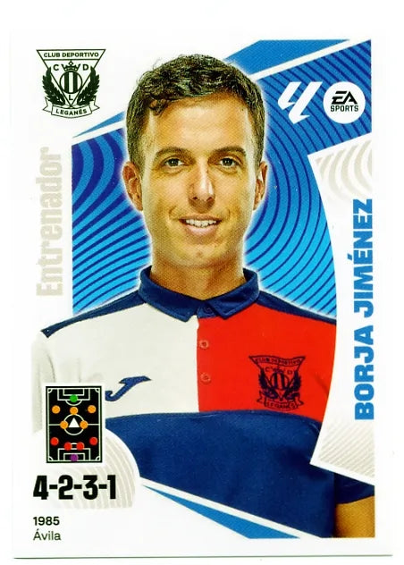 Liga Este-2024-25-Panini-Cromo Trading Card Fútbol- Borja Jiménez -Leganés-2-Básico
